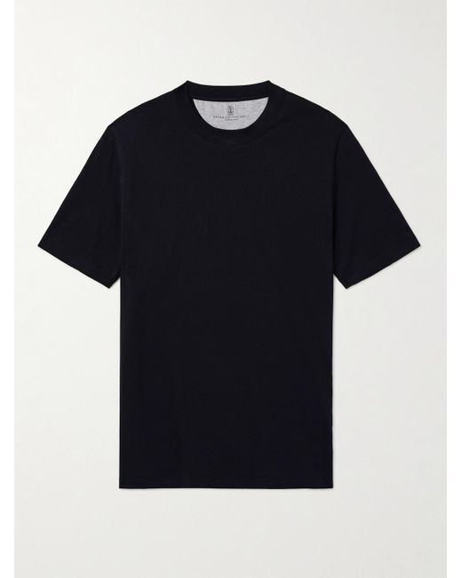 Brunello Cucinelli Black Cotton-jersey T-shirt for men