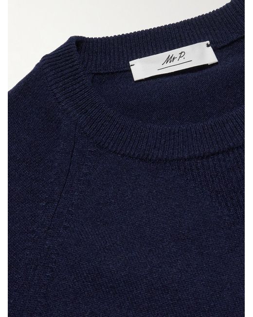 Mr P. Blue Charlie Merino Wool And Cashmere-Blend Sweater for men