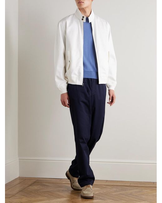 Polo Ralph Lauren Natural Logo-embroidered Cotton-twill Bomber Jacket for men