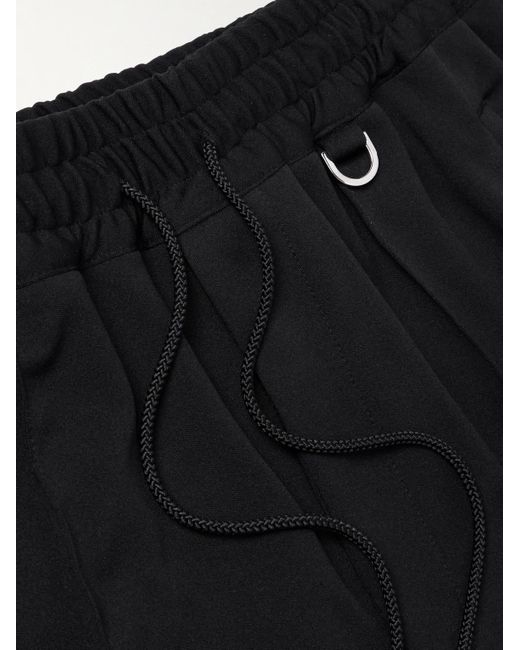 MASTERMIND WORLD Black Straight-leg Logo-print Jersey Shorts for men
