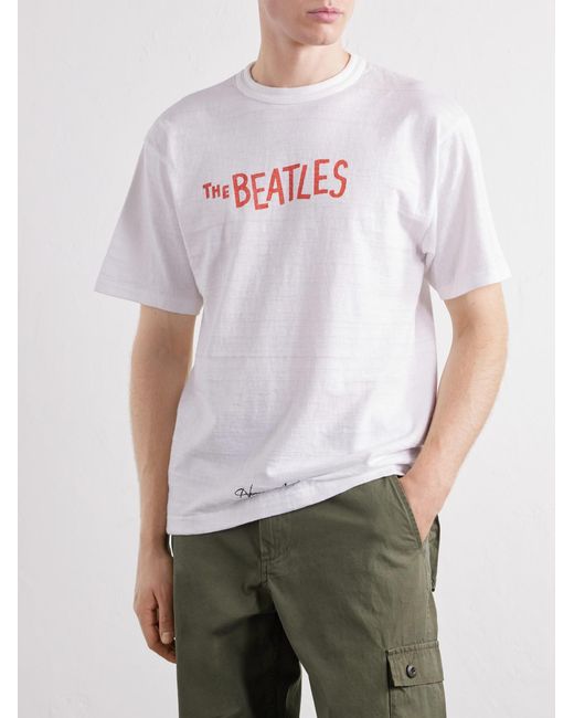 Human Made White The Beatles Printed Cotton-Jersey T-Shirt for men