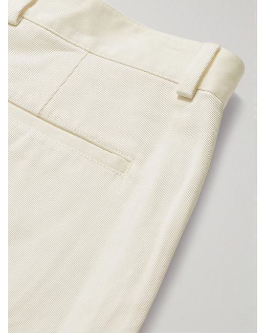 Acne Natural Pilos Straight-Leg Cotton-Twill Trousers for men