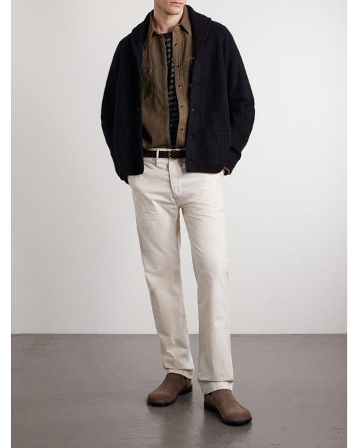 RRL Blue Shawl-Collar Cashmere Cardigan for men