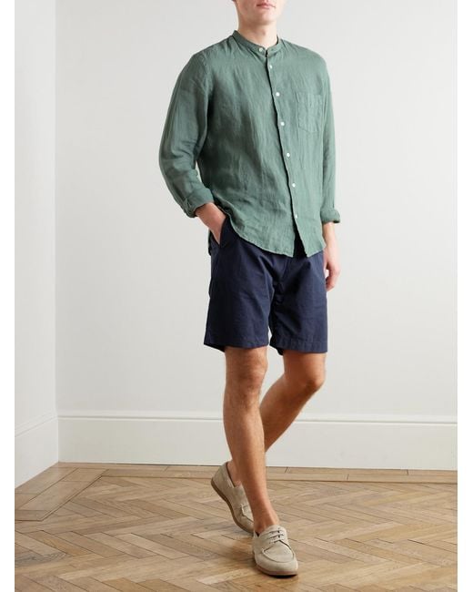 Hartford Blue Joggy Slim-Fit Cotton Drawstring Shorts for men