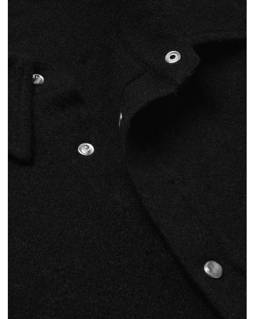 Camicia in garza di cashmere di God's True Cashmere in Black da Uomo