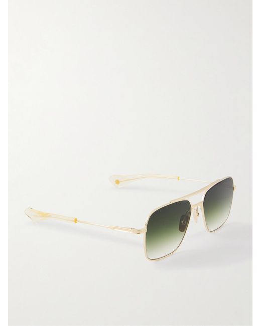 Dita Eyewear Green Aviator-Style-Tone And Acetate Sunglasses for men