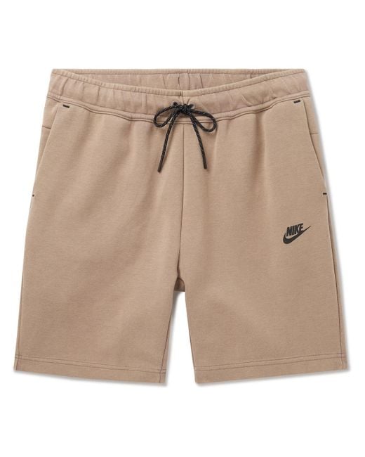 Nike Brown Sportswear Cotton-blend Tech Fleece Drawstring Shorts for men