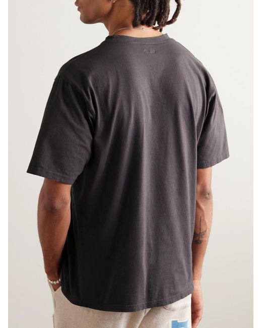 T-shirt in jersey di cotone con stampa Buster Peckish Bowy di Kapital in Gray da Uomo