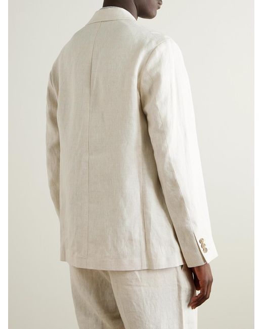 NN07 Natural Timo 1454 Linen Suit Jacket for men