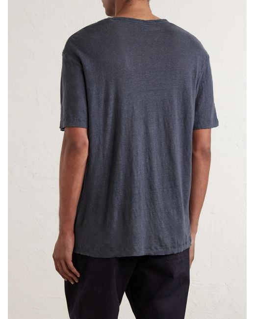 Hartford Blue Linen-jersey T-shirt for men