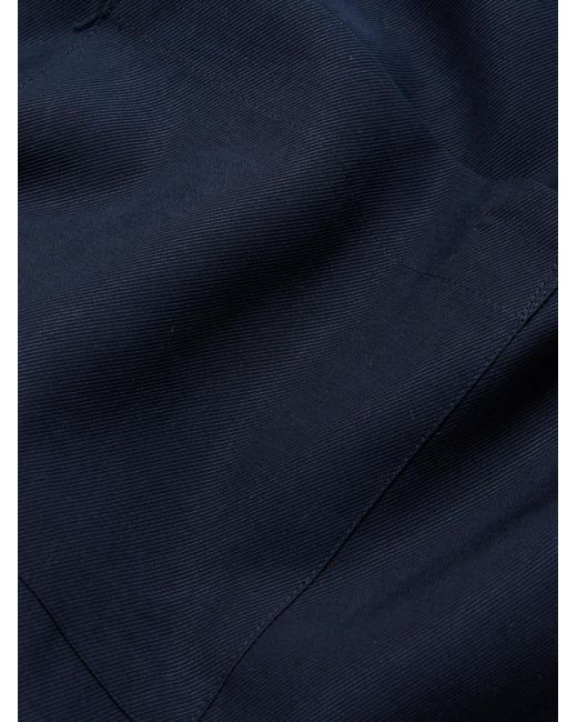 FRAME Blue Camp-Collar Lyocell-Blend Twill Shirt for men