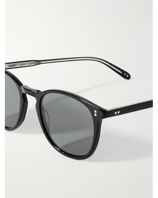 Garrett Leight Black Kinney Round-frame Acetate Sunglasses for men