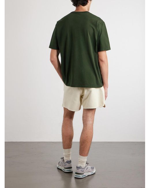 Stone Island Green New Balance Logo-Print Cotton-Jersey T-Shirt for men