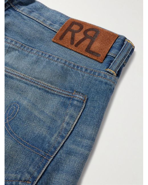 RRL Blue Straight-Leg Jeans for men