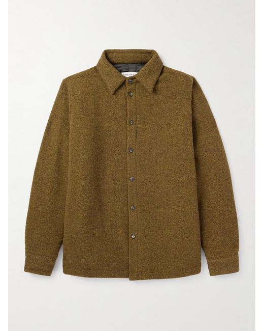 A Kind Of Guise Green Marani Padded Virgin Wool-Felt Overshirt for men