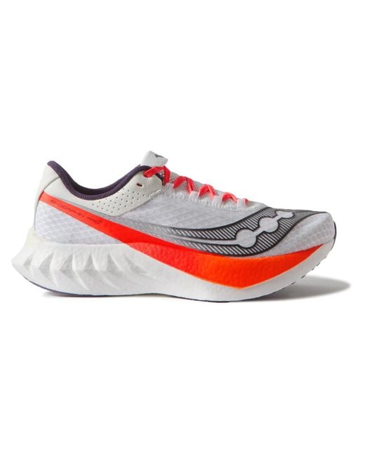 Saucony Red Endorphin Pro 4 Rubber-trimmed Mesh Running Sneakers for men