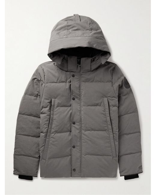 Canada Goose Gray Wyndham Arctic Tech® Hooded Down Parka for men