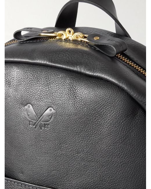 Bennett Winch Black Leather Backpack for men