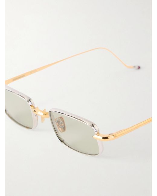 Jacques Marie Mage Natural Dusk Squared-frame Metal Sunglasses for men