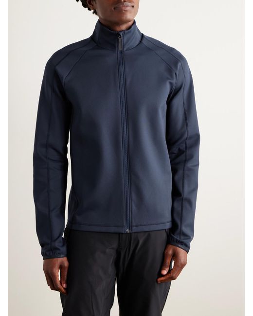 Aztech Mountain Blue Ajax Slim-fit Stretch-jersey Zip-up Ski Mid-layer for men