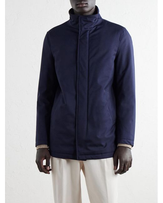 Herno Blue Twill Jacket for men