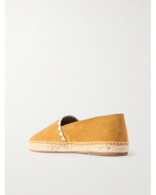 Manolo Blahnik Natural Raito Suede Espadrilles for men