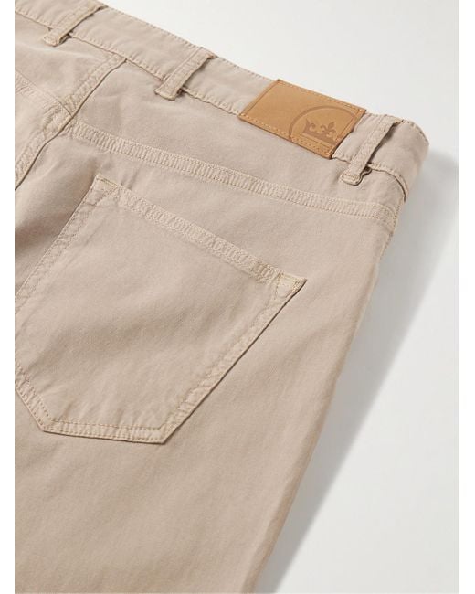 Peter Millar Natural Wayfare Slim-Fit Stretch-Tencel And Cotton-Blend Twill Trousers for men