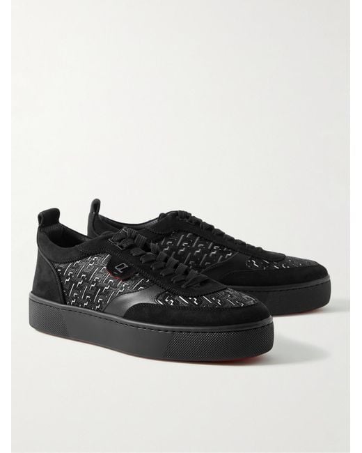 Mens black outlet christian louboutin sneakers