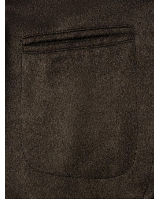 STÒFFA Brown Unstructured Brushed-Silk Blazer for men