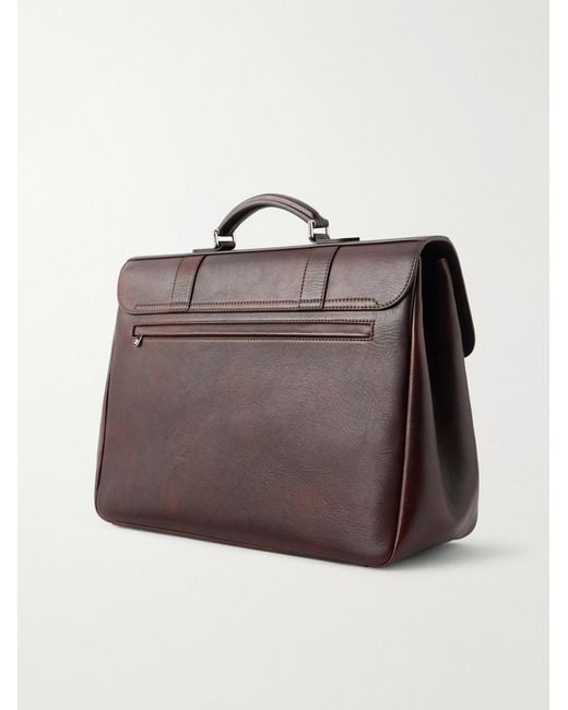 Brunello Cucinelli Brown Leather Briefcase for men
