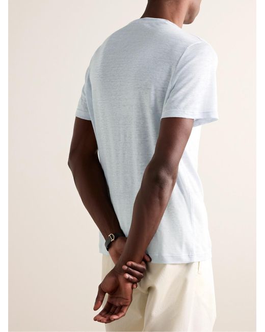 Loro Piana White Linen T-shirt for men