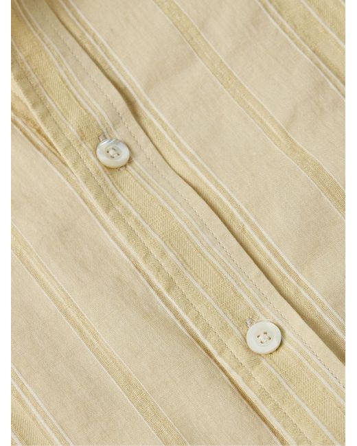 Small Talk Natural Striped Cotton-Voile Shirt for men