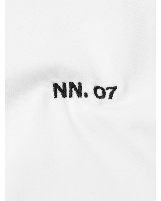 NN07 White Adam 3209 Logo-Embroidered Pima Cotton-Jersey T-Shirt for men