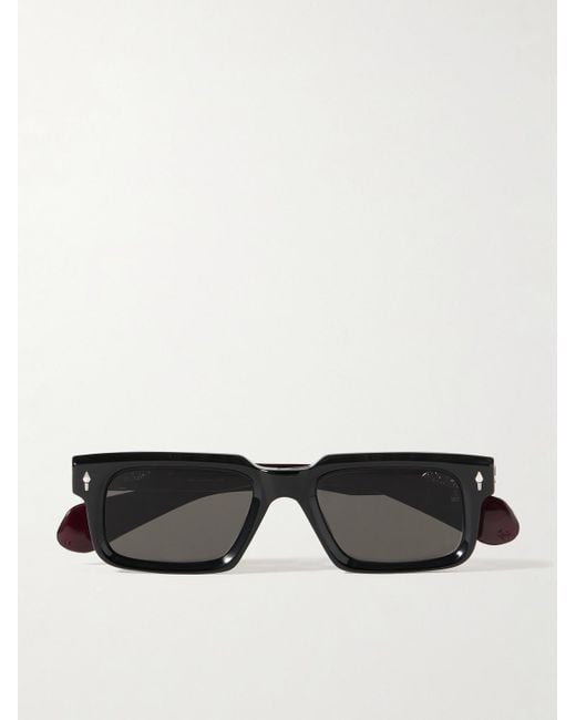 Jacques Marie Mage Black Last Frontier Vi Belvedere Rectangular-Frame Acetate, Metal And Sunglasses for men