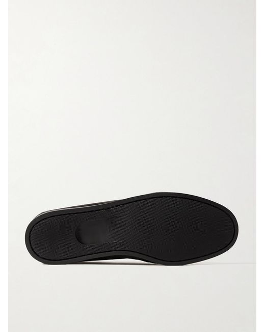VINNY'S Black Suede Boat Shoes for men