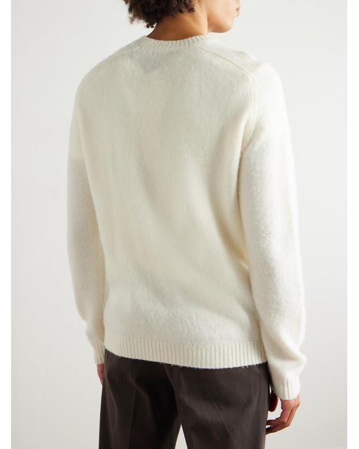 Boglioli White Slim-Fit Wool And Cashmere-Blend Sweater for men
