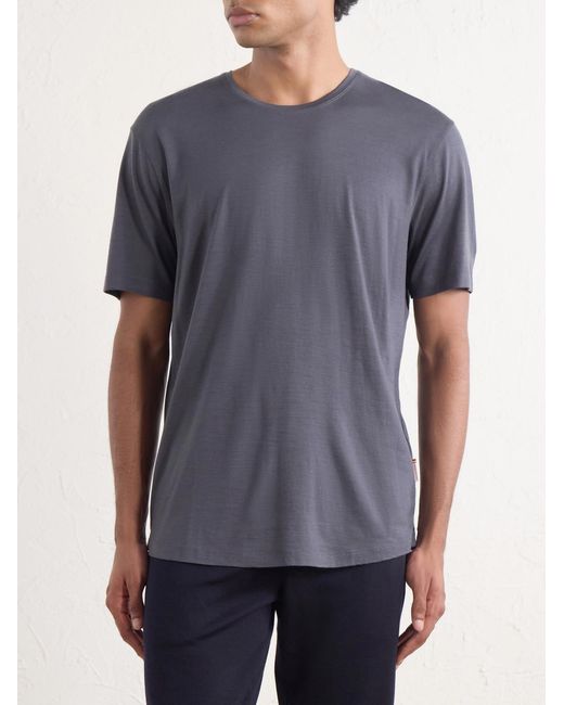 Orlebar Brown Blue Ob-t Wool-jersey T-shirt for men