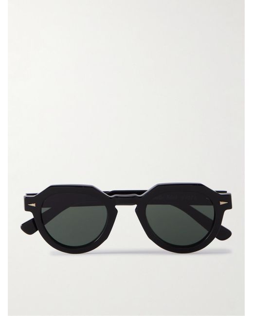 Ahlem Black Grenelle Round-frame Acetate Sunglasses for men