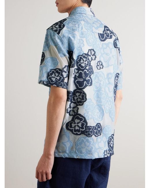 NN07 Blue Freddy 50075 Fil Coupé-Voile Shirt for men
