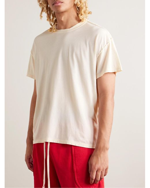Les Tien Natural Inside Out Lightweight Combed Cotton-Jersey T-Shirt for men