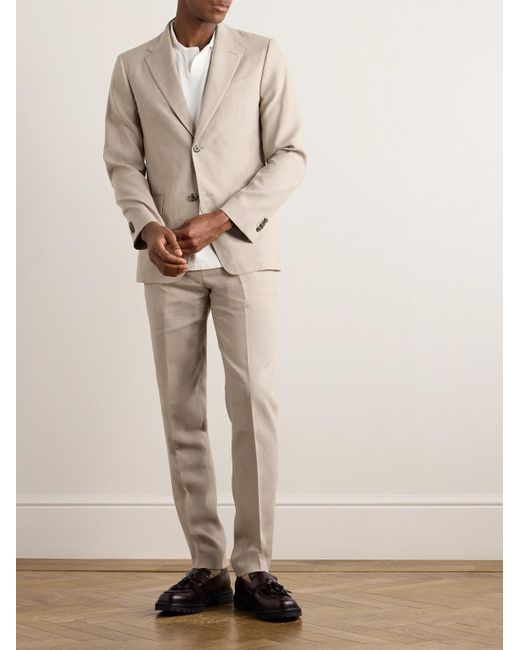 Club Monaco Natural Linen-blend Suit Jacket for men
