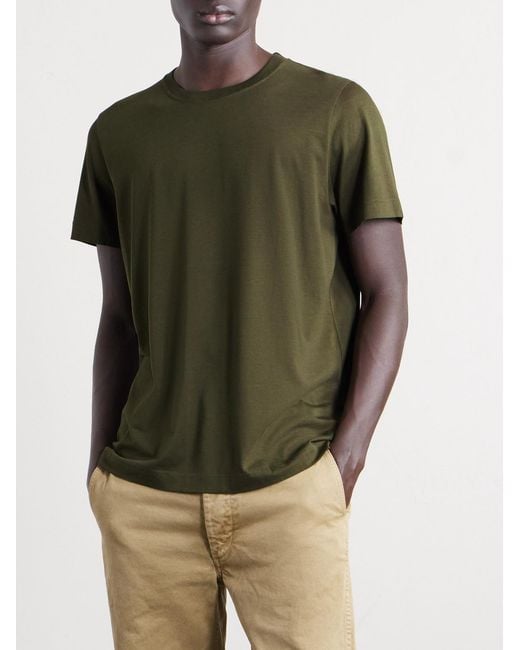 CDLP Green Lyocell And Pima Cotton-Blend Jersey T-Shirt for men