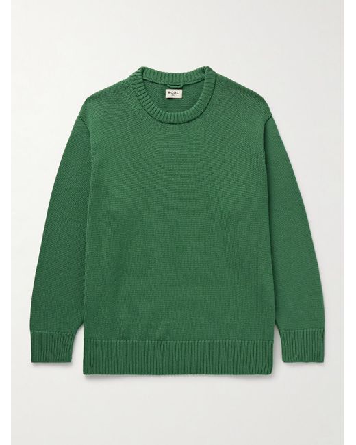 Bode Juniper Pullover aus Merinowolle in Green für Herren
