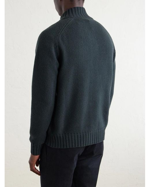 Altea Blue Virgin Wool Cardigan for men