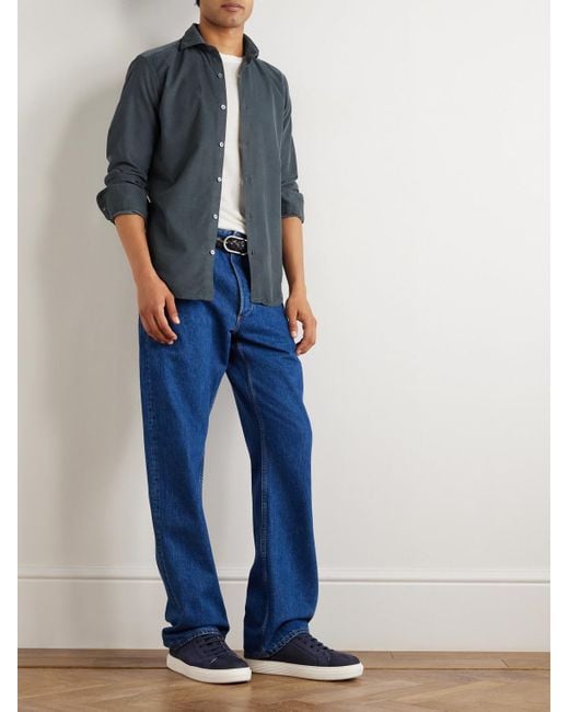 Camicia Slim-Fit di Canali in Blue da Uomo