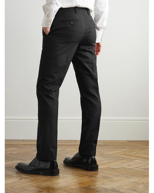 Mr P. Black Philip Slim-Fit Straight-Leg Wool Suit Trousers for men