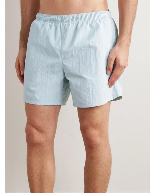 Our Legacy Blue Mid-Length Straight-Leg Swim Shorts for men