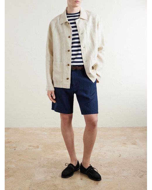 NN07 Natural Morgan 1454 Linen Blouson Jacket for men