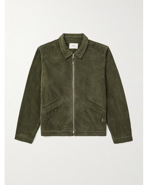 Folk Green Cotton-Corduroy Jacket for men
