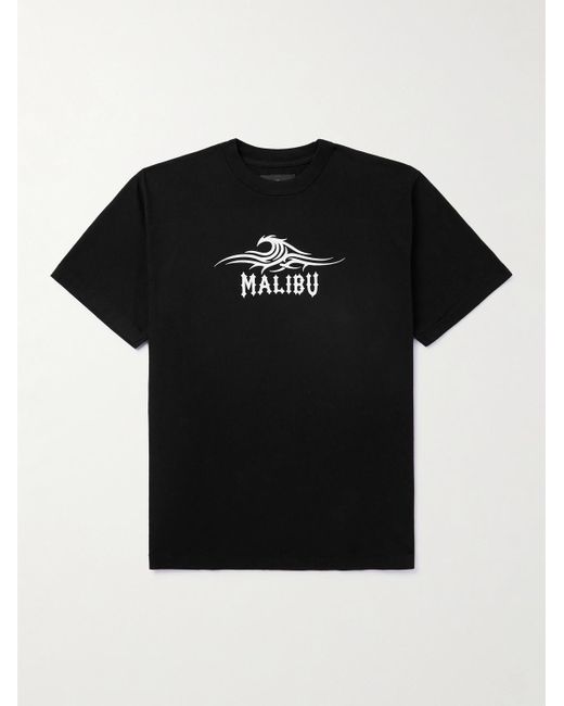 T-shirt in jersey di cotone con stampa Razor Wave di Local Authority in Black da Uomo